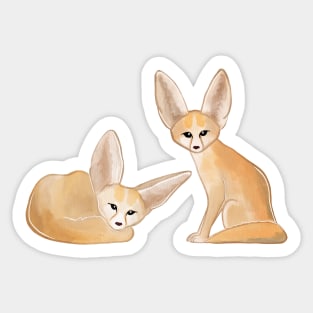 Two Fennec Foxes Sticker